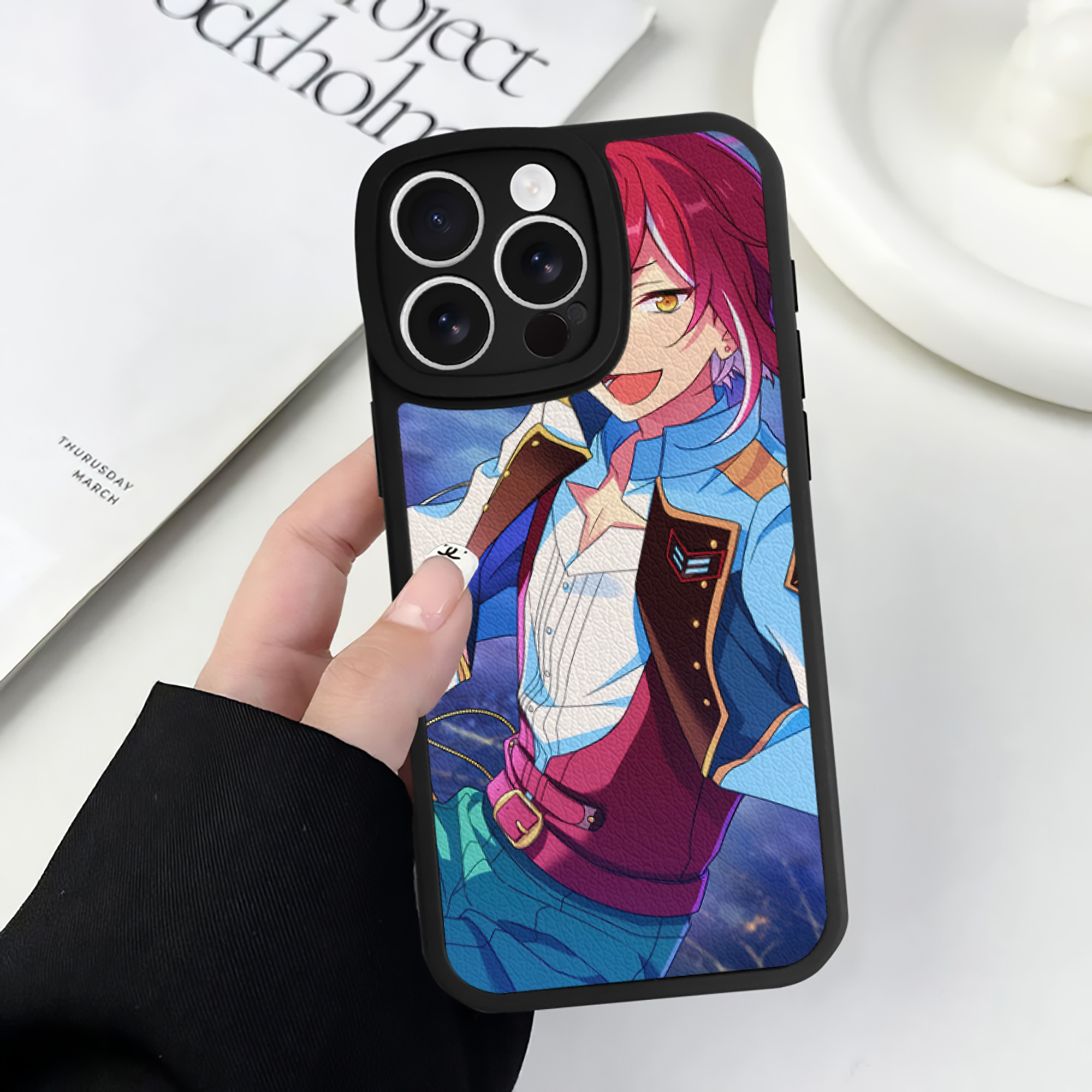 （画像用） あんさんぶるスターズ! Ensemble Stars 【iPhone 16シリーズ対応】シリコンスマホケース（レザー調） 材質：シリコン